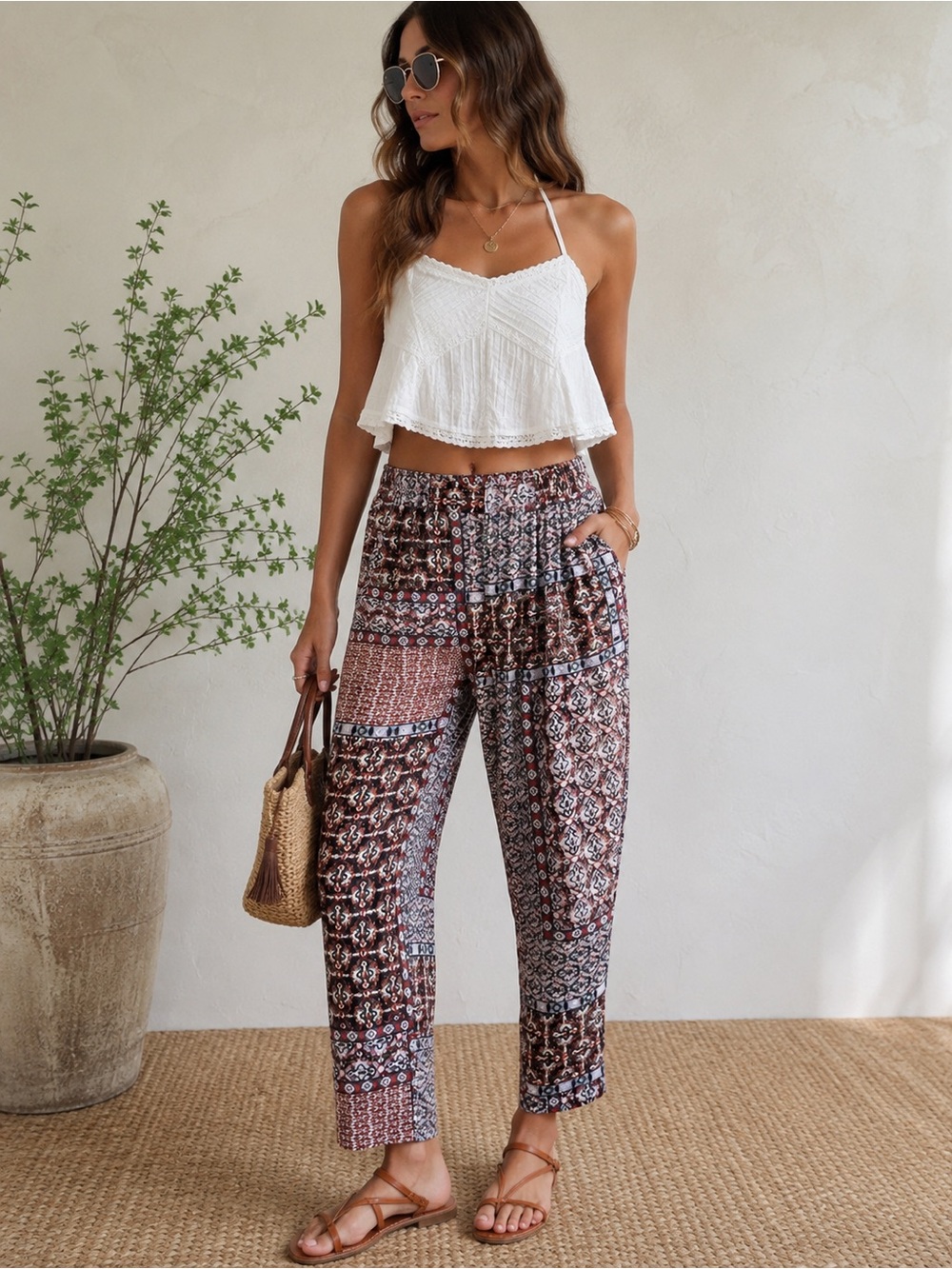 H&M‎ Multicolor Multiprint Pants